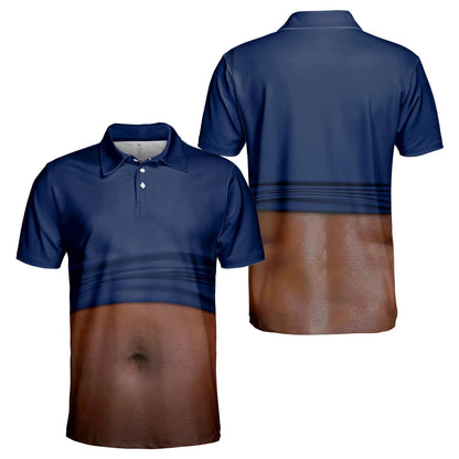 Funny Belly Polo Shirt for Men, Dad Bod  Novelty Beer Belly Shirt,