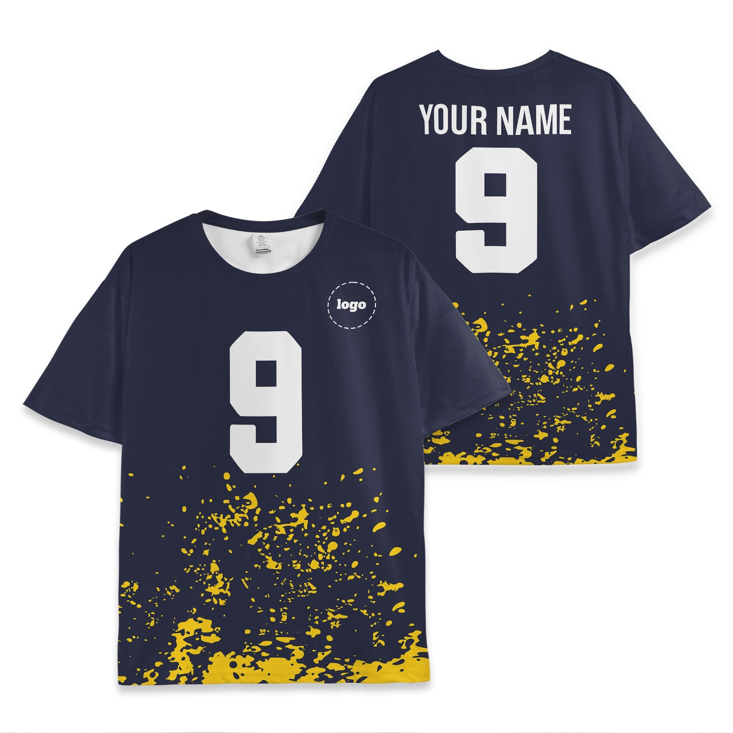 Custom Team Black and Gold Pattern Soccer Jersey