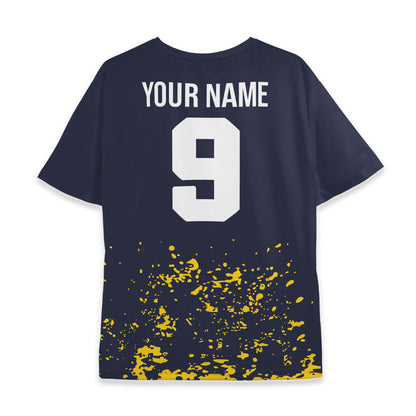 Custom Team Black and Gold Pattern Soccer Jersey