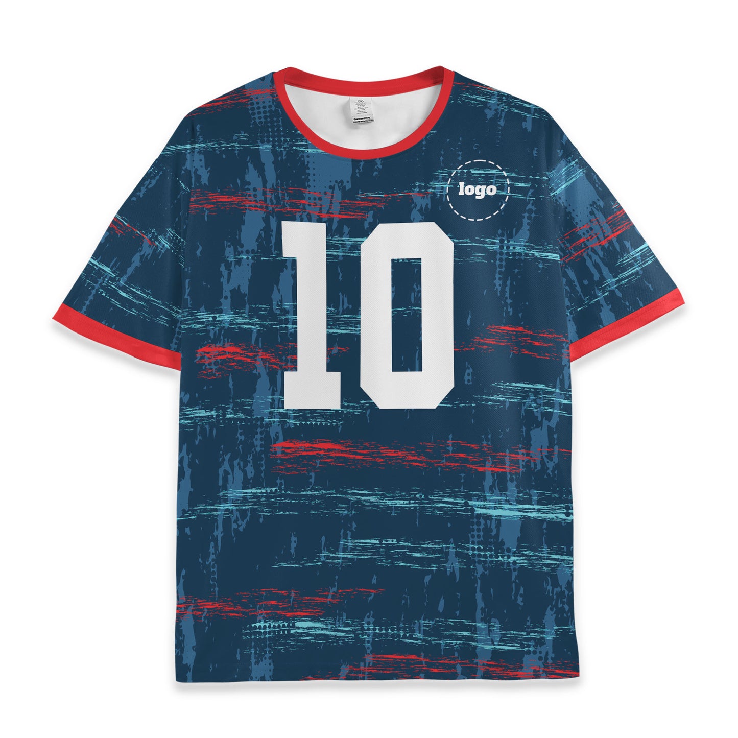 Custom Team Blue and Red Soccer Jersey