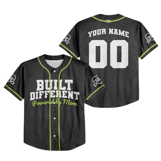 Custom Build Different Powered by Mom Baseball Jersey