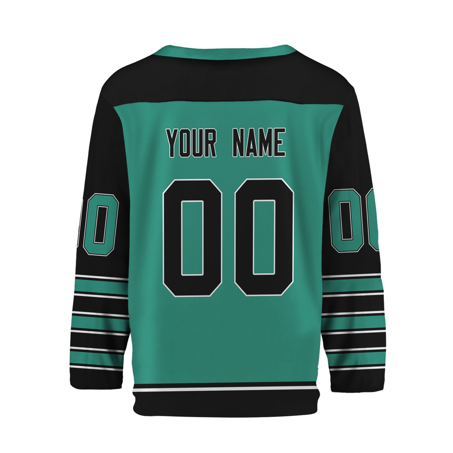 Personalize Hockey Team Name And Number Green Jersey