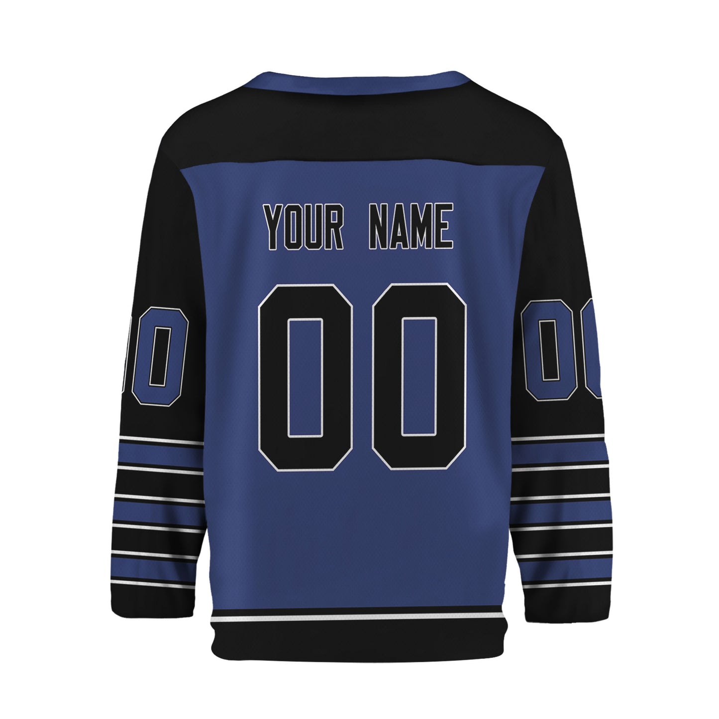 Personalize Hockey Team Name And Number Navy Jersey