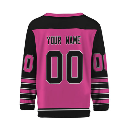 Personalize Hockey Team Name And Number Pink Jersey