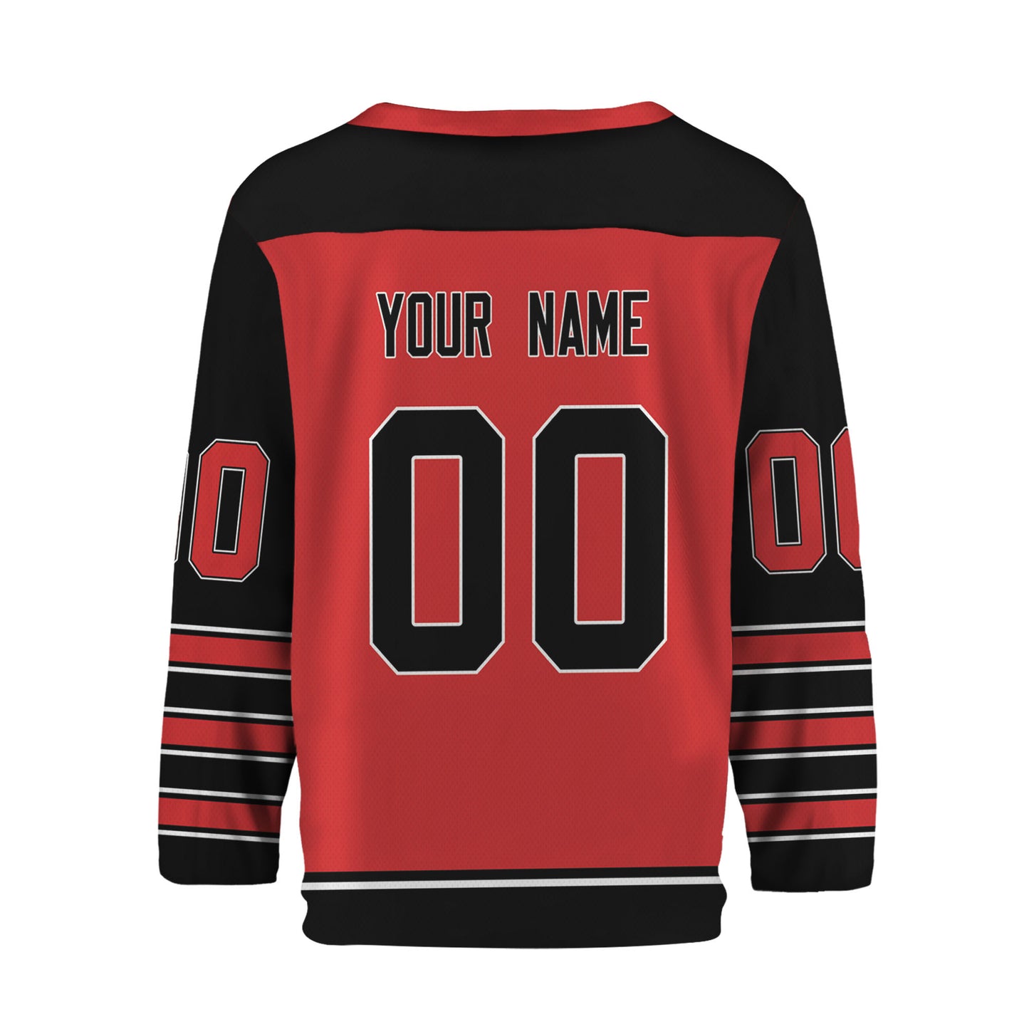 Personalize Hockey Team Name And Number Red Jersey