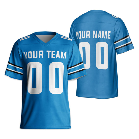 Personalized Team Name Cool Style Blue Football Jersey