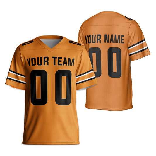 Personalized Team Name Cool Style Orange Football Jersey