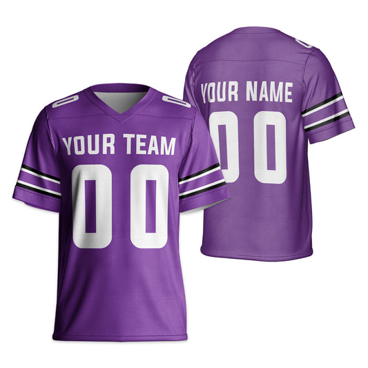 Personalized Team Name Cool Style Purple Football Jersey