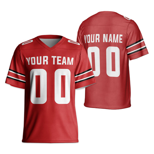 Personalized Team Name Cool Style Red Football Jersey