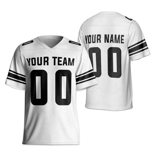 Personalized Team Name Cool Style White Football Jersey