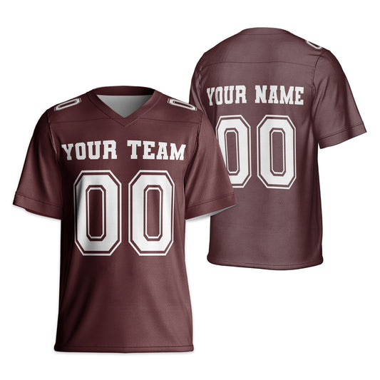 Personalized Team Name Make Your Own Style Maroon Football Jersey