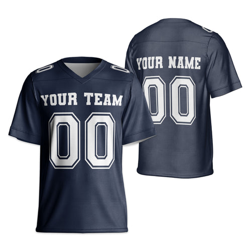 Personalized Team Name Make Your Own Style Navy Football Jersey