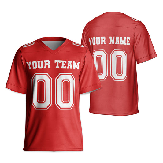 Personalized Team Name Make Your Own Style Red Football Jersey