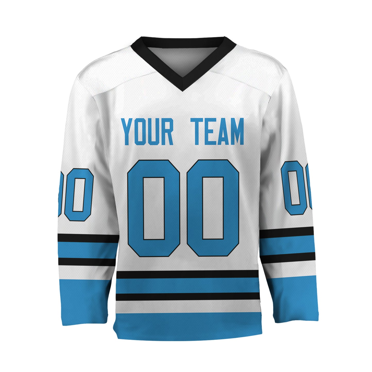 Personalize Hockey Sport Awesome White Blue Jersey