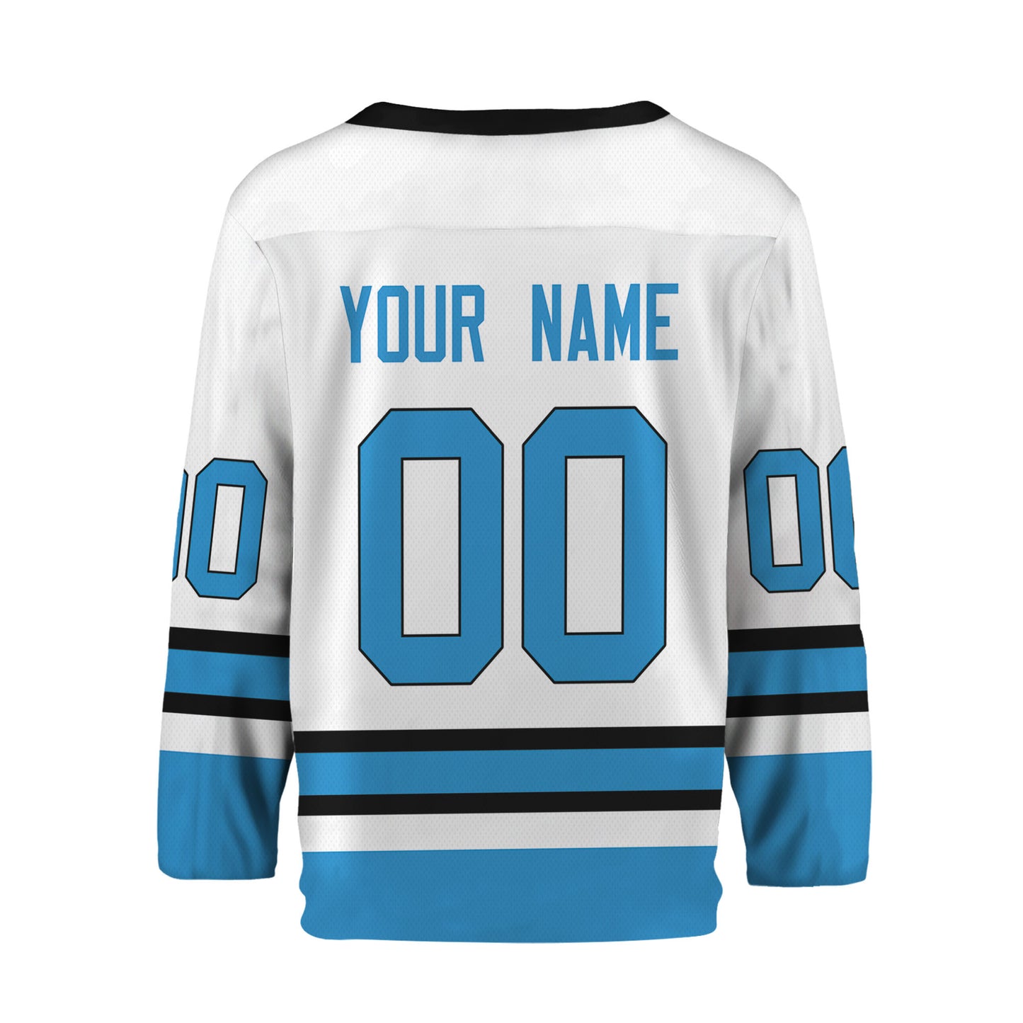 Personalize Hockey Sport Awesome White Blue Jersey