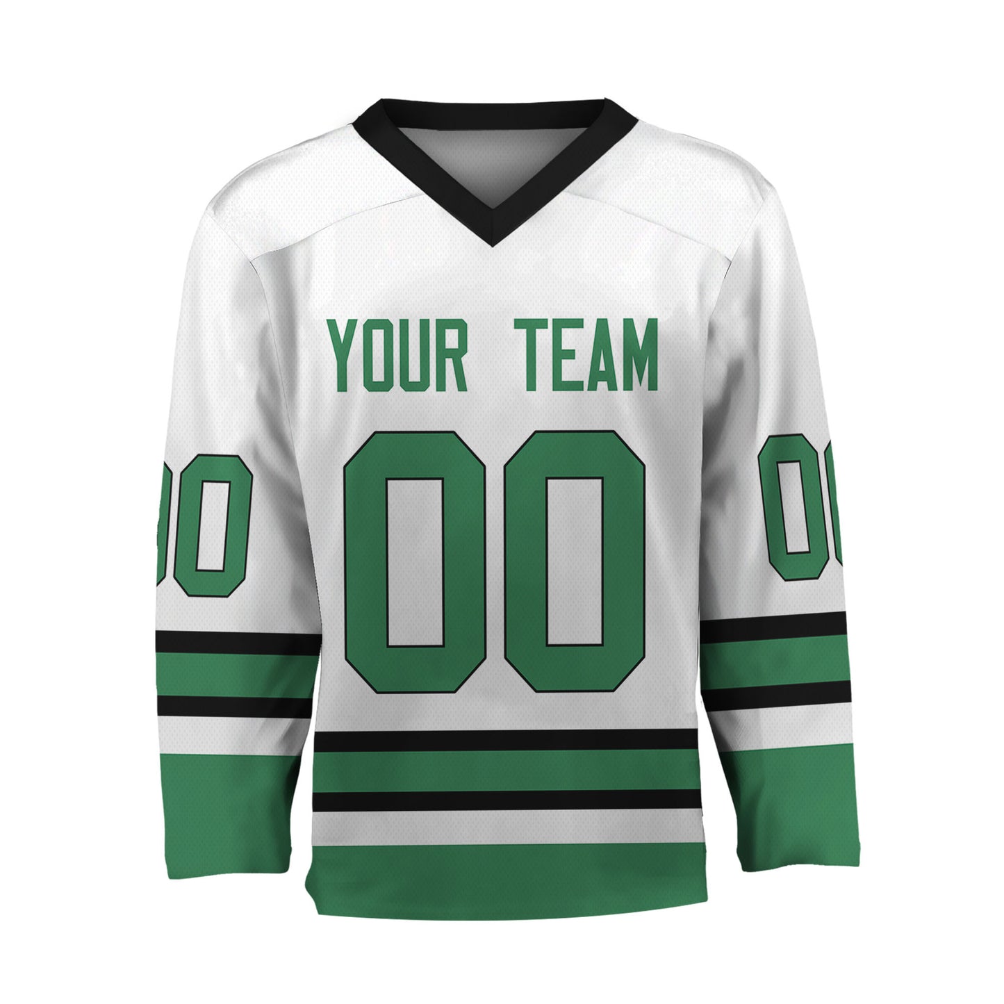 Personalize Hockey Sport Awesome White Green Jersey