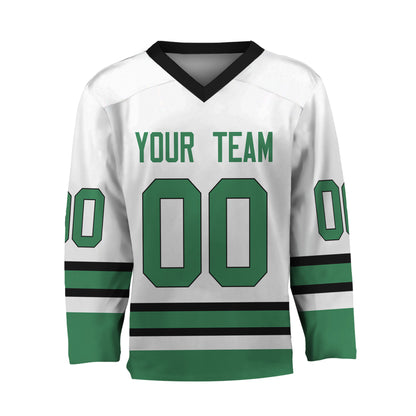 Personalize Hockey Sport Awesome White Green Jersey