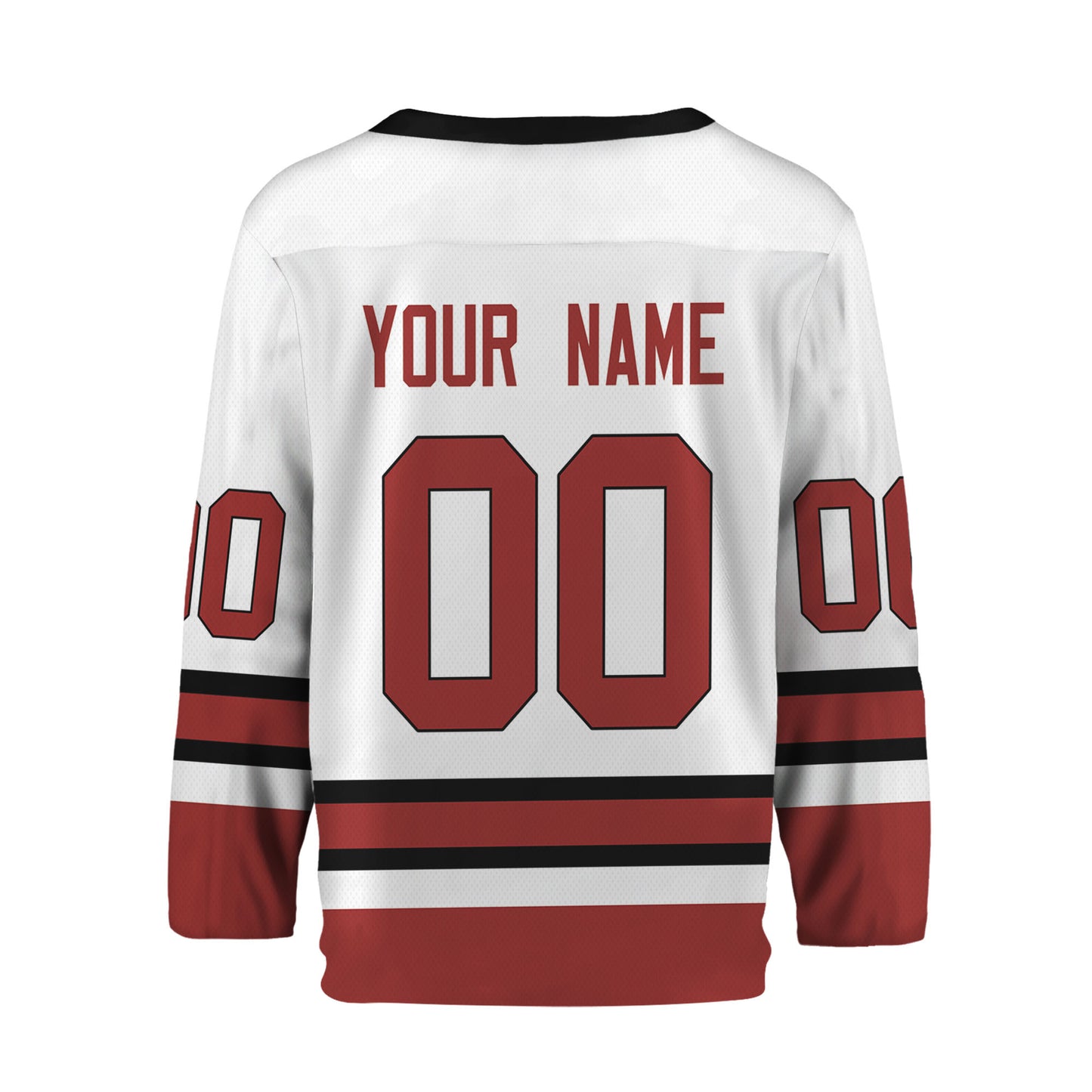 Personalize Hockey Sport Awesome White Maroon Jersey