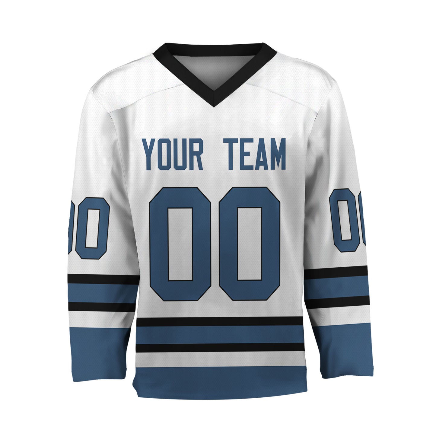 Personalize Hockey Sport Awesome White Navy Jersey