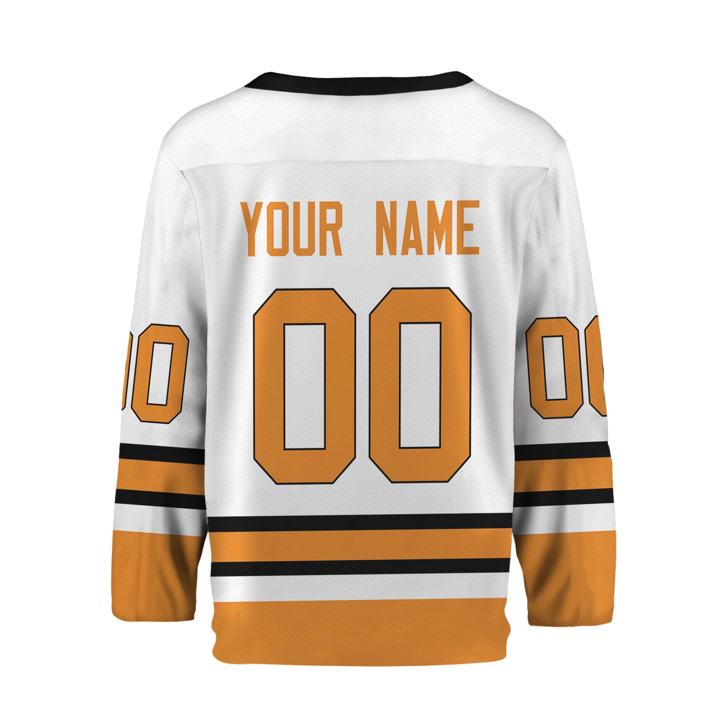 Personalize Hockey Sport Awesome White Orange Jersey
