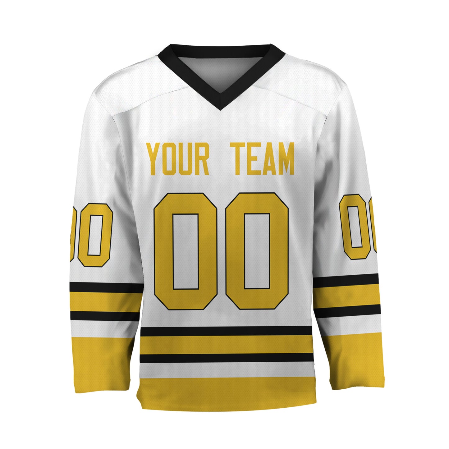 Personalize Hockey Sport Awesome White Yellow Jersey