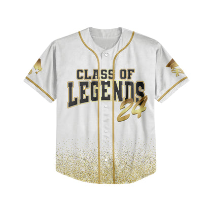 Custom Class of Legends White Baseball Jersey