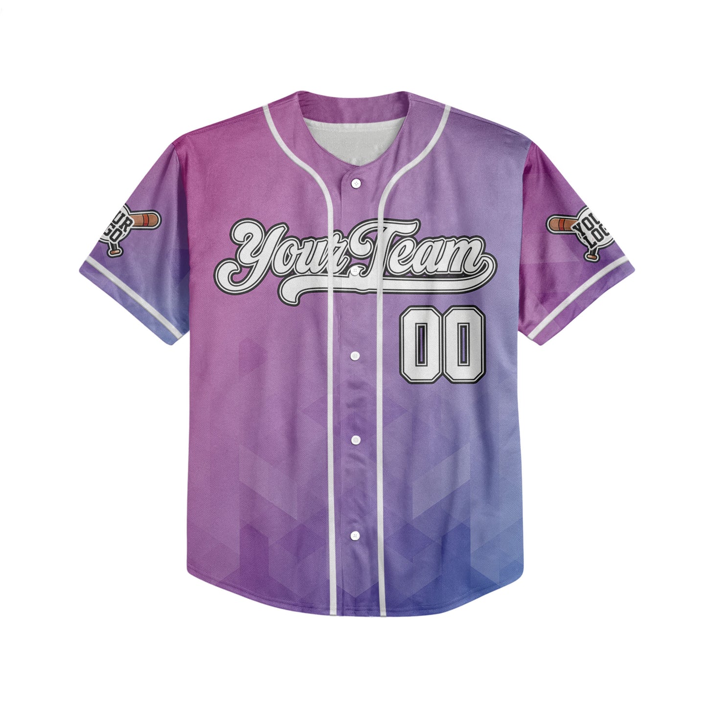 Custom Abstract Purple Baseball Jersey