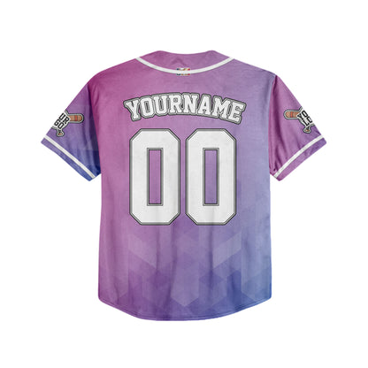 Custom Abstract Purple Baseball Jersey
