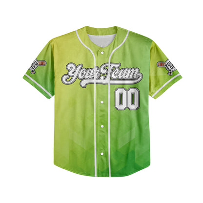 Custom Abstract Green Baseball Jersey
