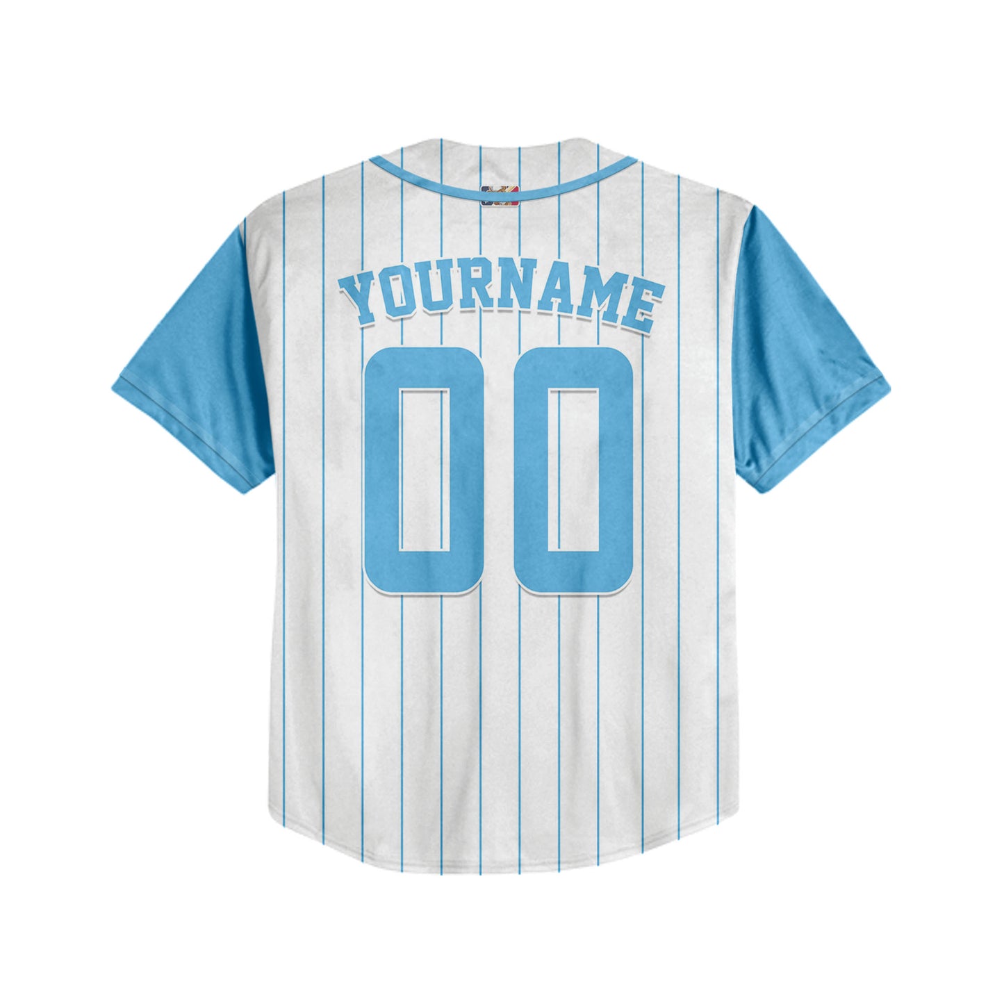 Custom Baseball Jersey with Face Colorful Arm Blue