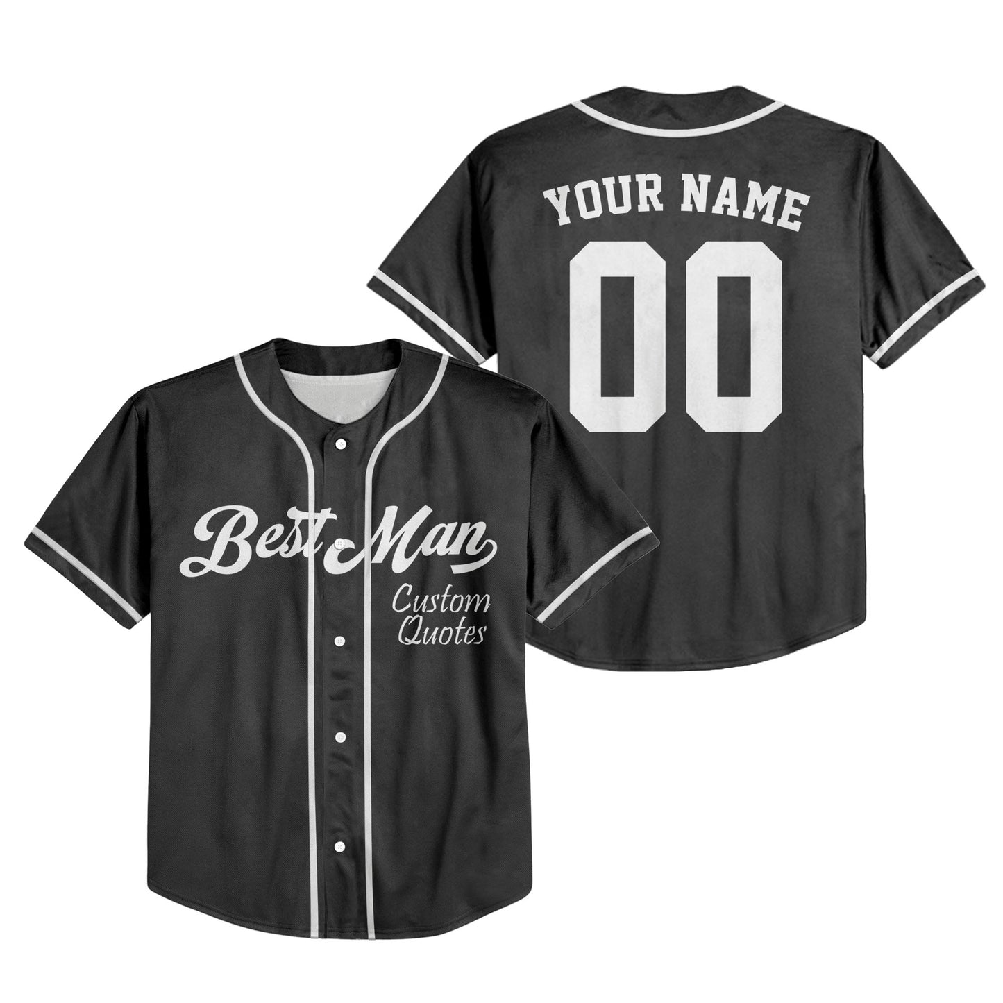 Custom Wedding Bestman Baseball Jersey