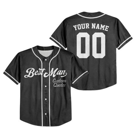 Custom Wedding Bestman Baseball Jersey