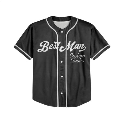 Custom Wedding Bestman Baseball Jersey