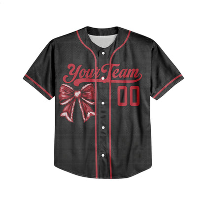 Custom Christmas Holiday Gift Box Black Baseball Jersey