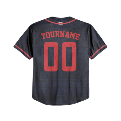 Custom Christmas Holiday Gift Box Navy Baseball Jersey