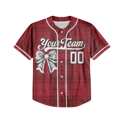 Custom Christmas Holiday Gift Box Red Baseball Jersey