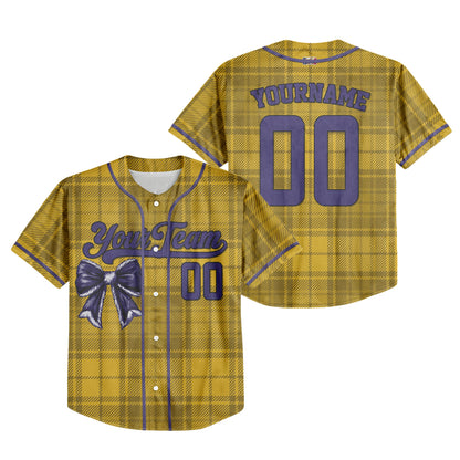Custom Christmas Holiday Gift Box Yellow Baseball Jersey
