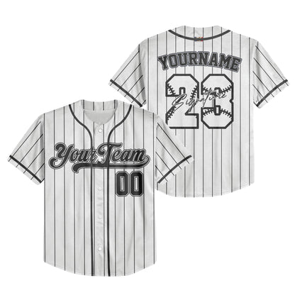 Custom Colorful Basic Signature Baseball Jersey Black