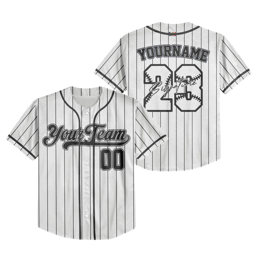 Custom Colorful Basic Signature Baseball Jersey Black