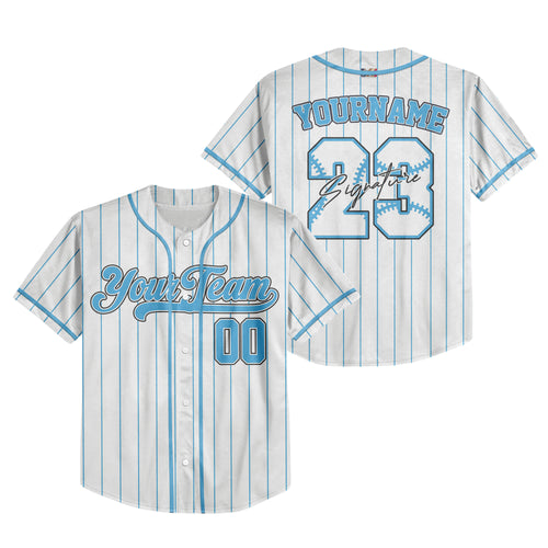 Custom Colorful Basic Signature Baseball Jersey Blue