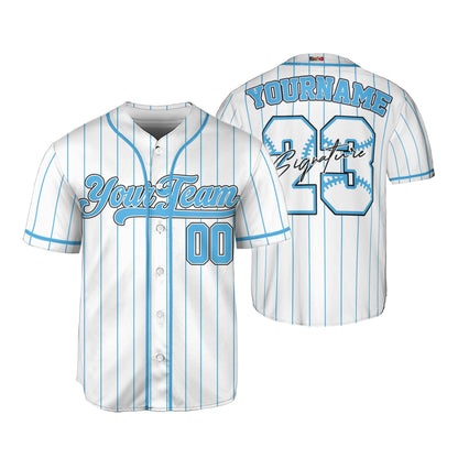Custom Colorful Basic Signature Baseball Jersey Blue