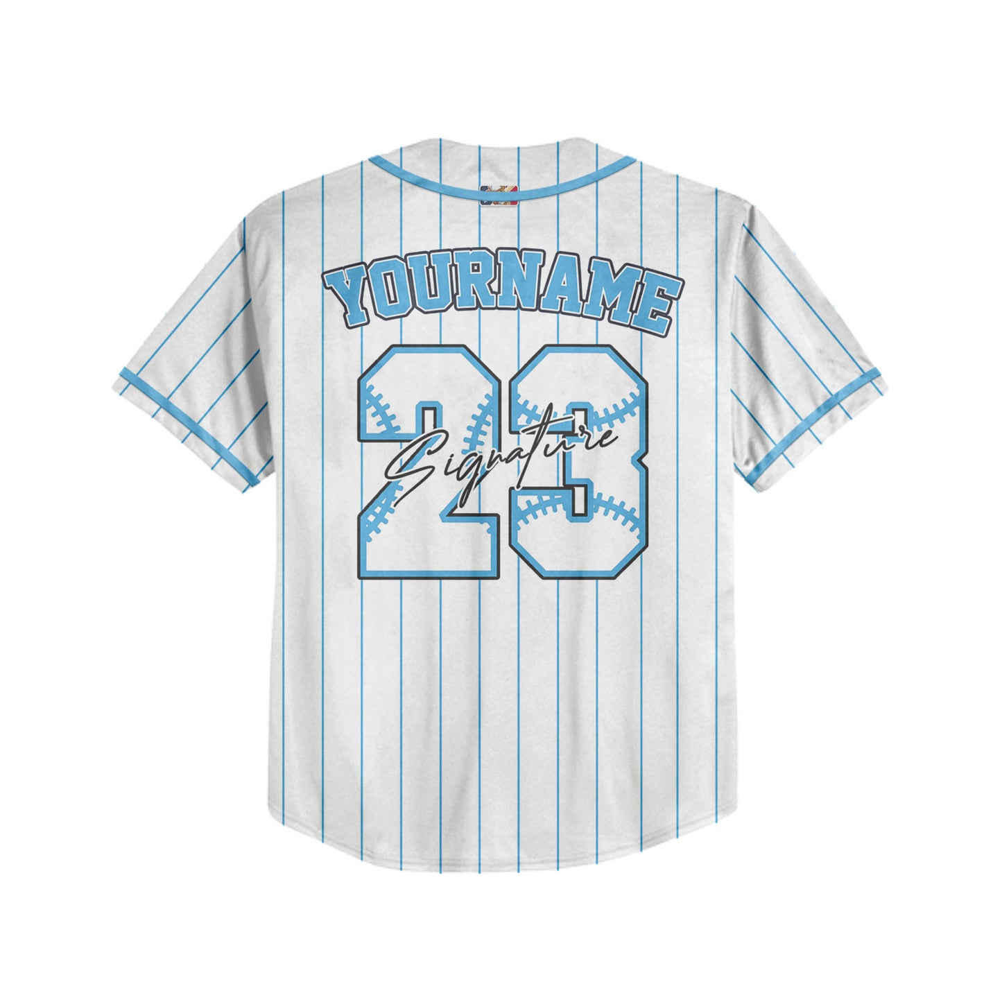 Custom Colorful Basic Signature Baseball Jersey Blue
