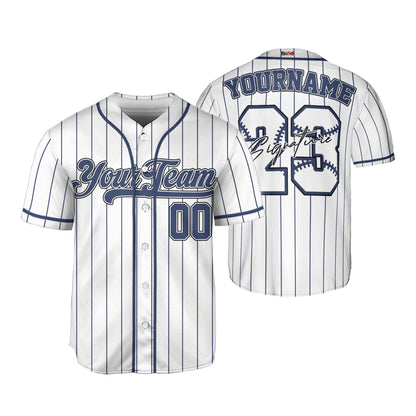 Custom Colorful Basic Signature Baseball Jersey Navy