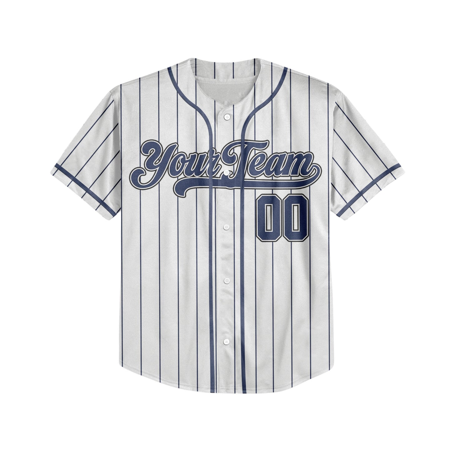Custom Colorful Basic Signature Baseball Jersey Navy