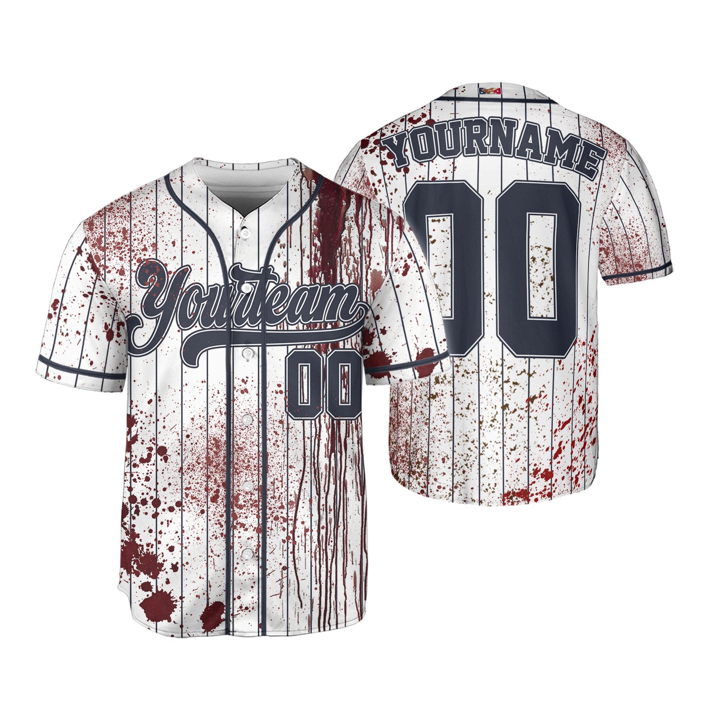 Custom Halloween Basic Navy Baseball Zombies Cosplay