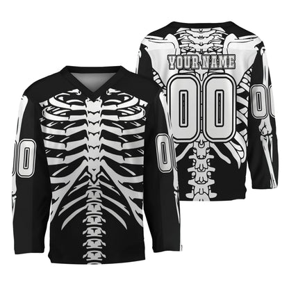 Custom Halloween Hockey Team Skeleton Cosplay
