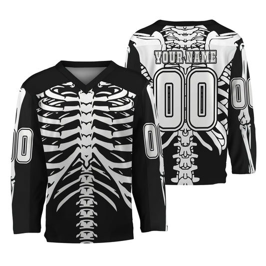 Custom Halloween Hockey Team Skeleton Cosplay