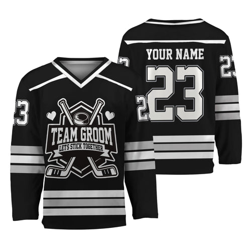 Custom Hockey Groom and Bride GR Jersey