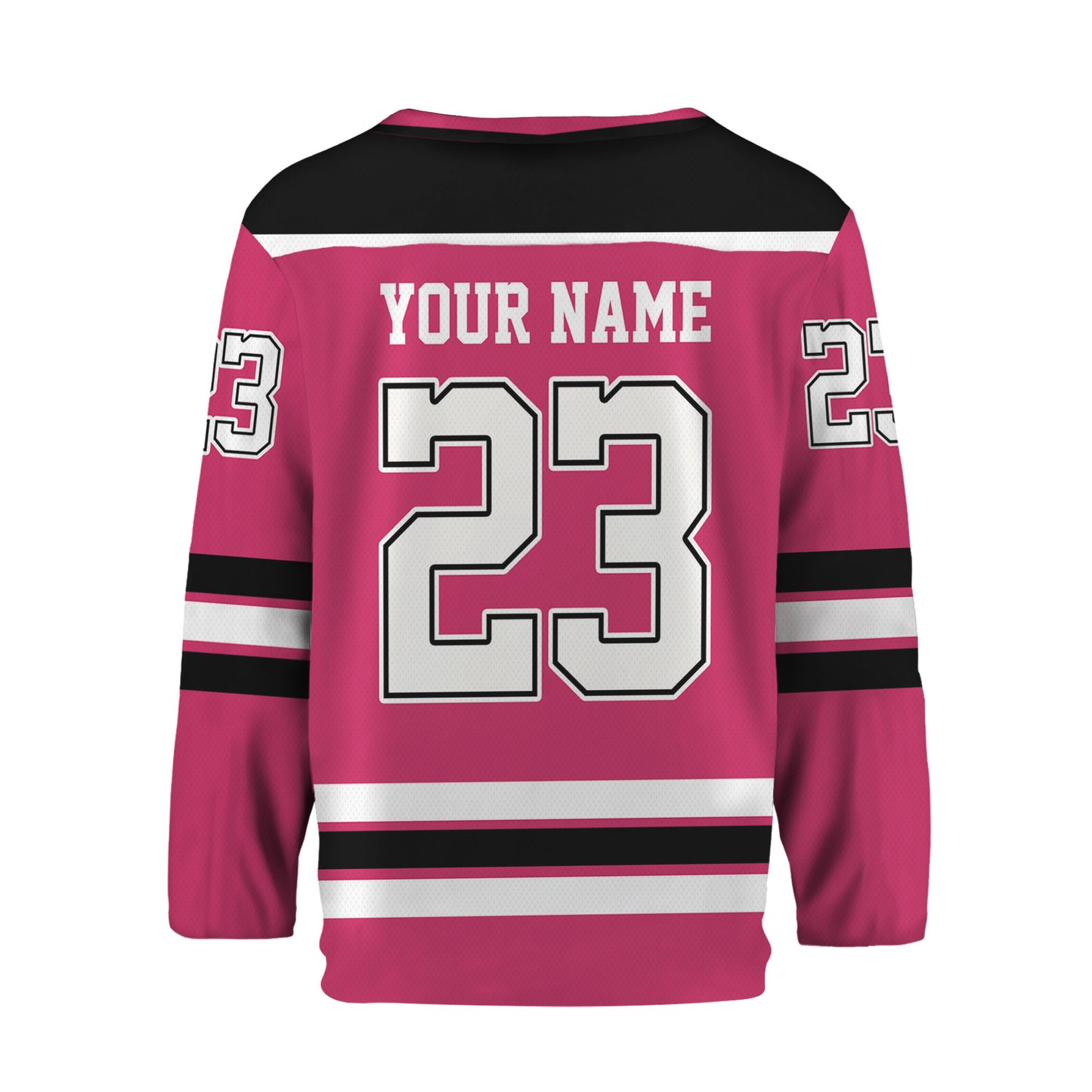 Custom Let's Stick Together Style Pink Hockey Jersey