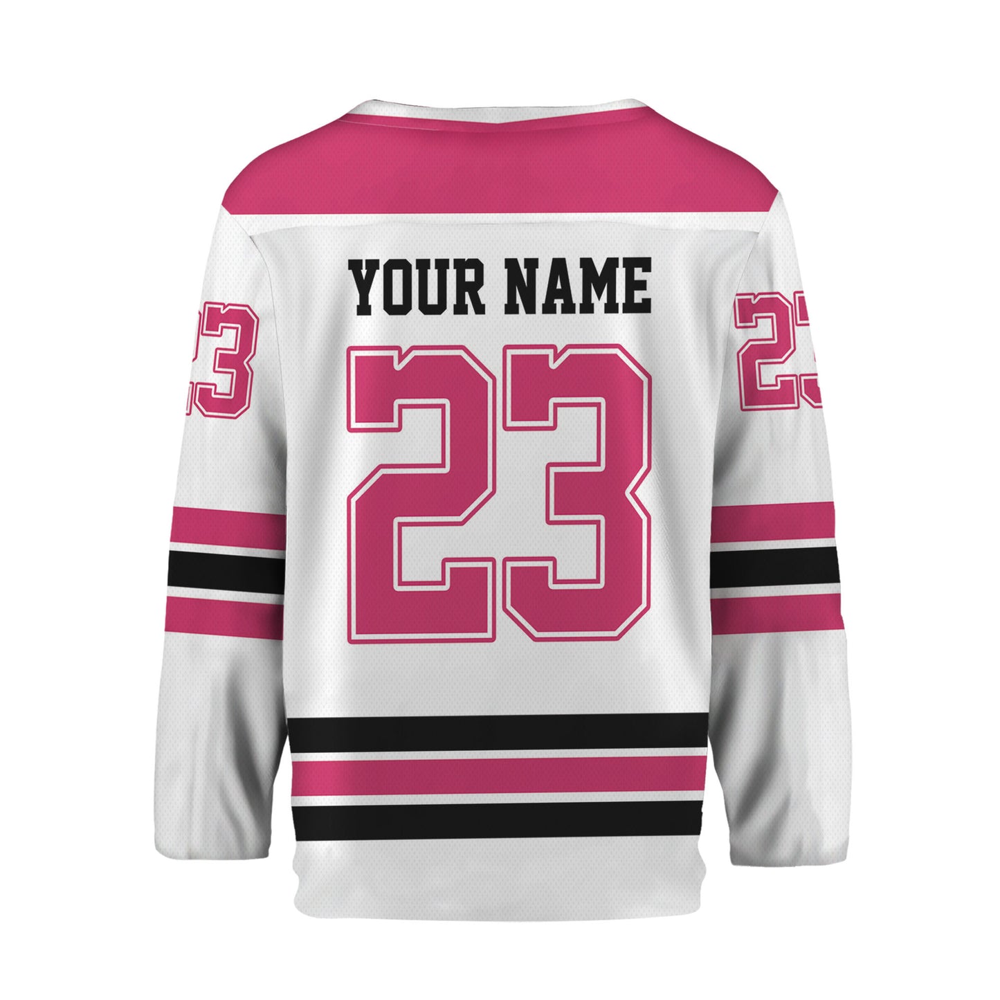 Custom Let's Stick Together Style White Hockey Jersey